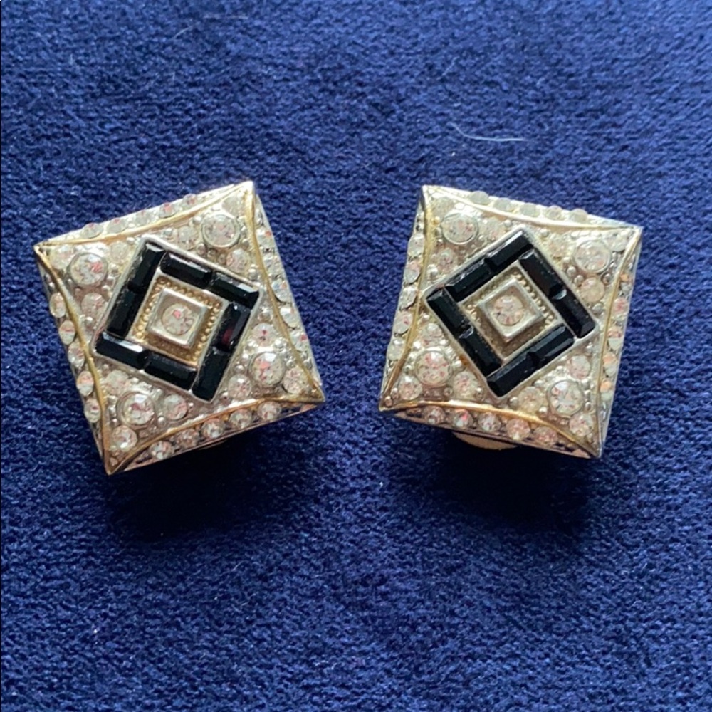 Swarovski Vintage Clip On Earrings
